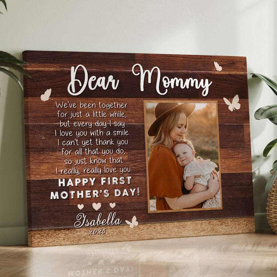 1st Mothers Day Gift | First Time Mothers Day Canvas