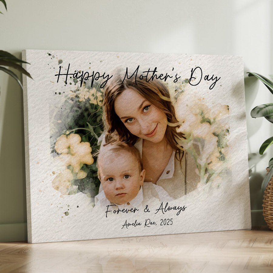 1st Mothers Day Gift | Wall Art Canvas Ready To Hang