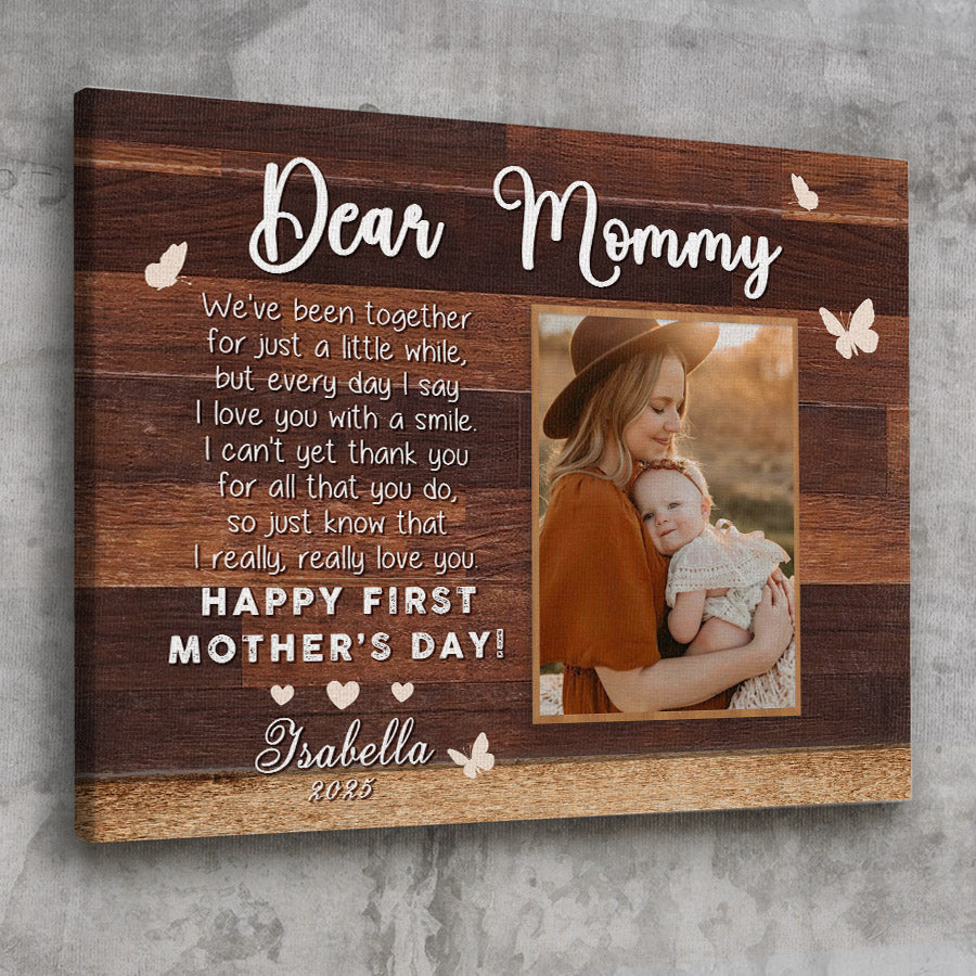 1st Mothers Day Gift | First Time Mothers Day Canvas