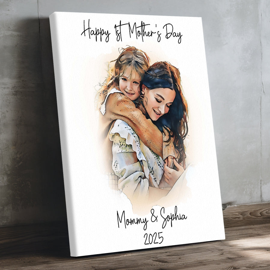 1st Mothers Day Gift | Photo Canvas Mother’s Day Gifts | First Time Mom Gift From Baby