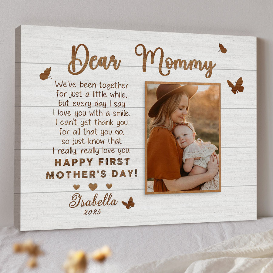 1st Mothers Day Gift | First Mothers Day Canvas | Best First Mothers Day Gift