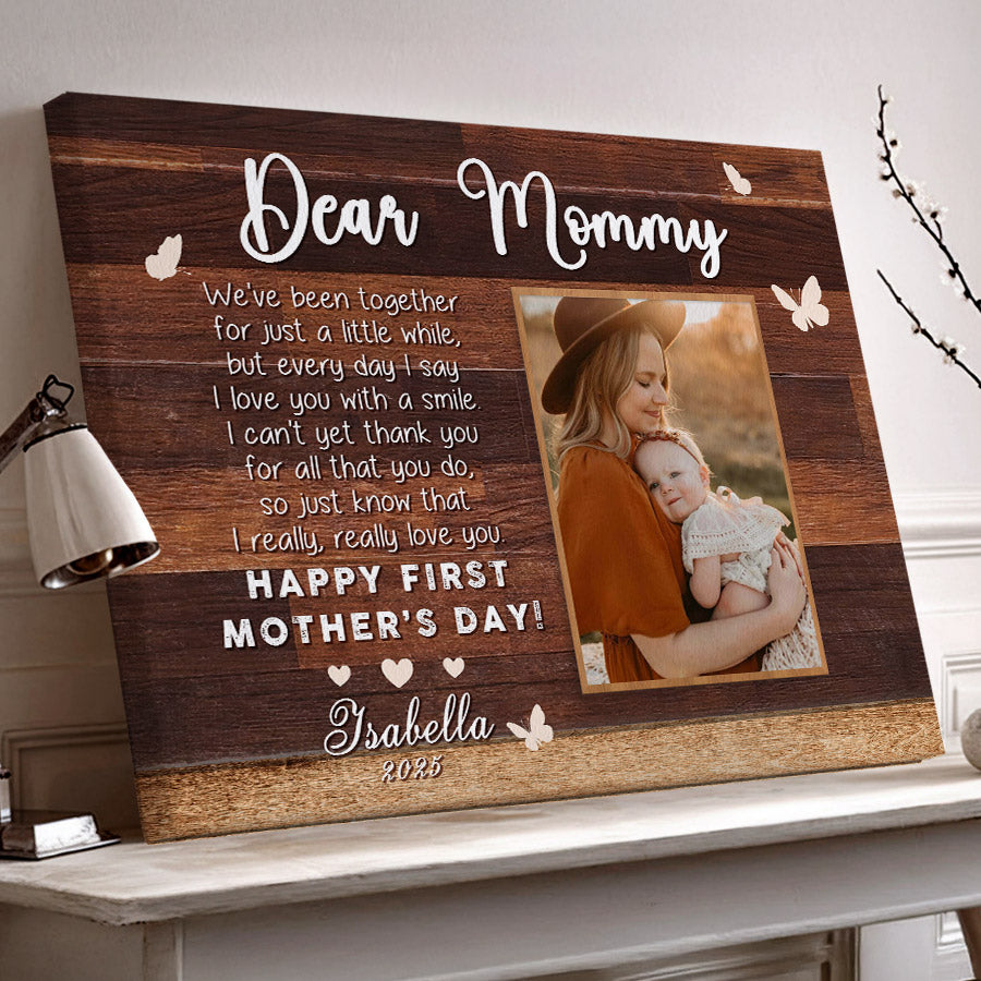 1st Mothers Day Gift | First Time Mothers Day Canvas