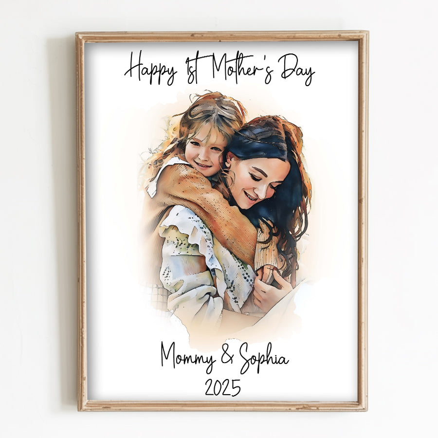 1st Mothers Day Gift | Photo Canvas Mother’s Day Gifts | First Time Mom Gift From Baby