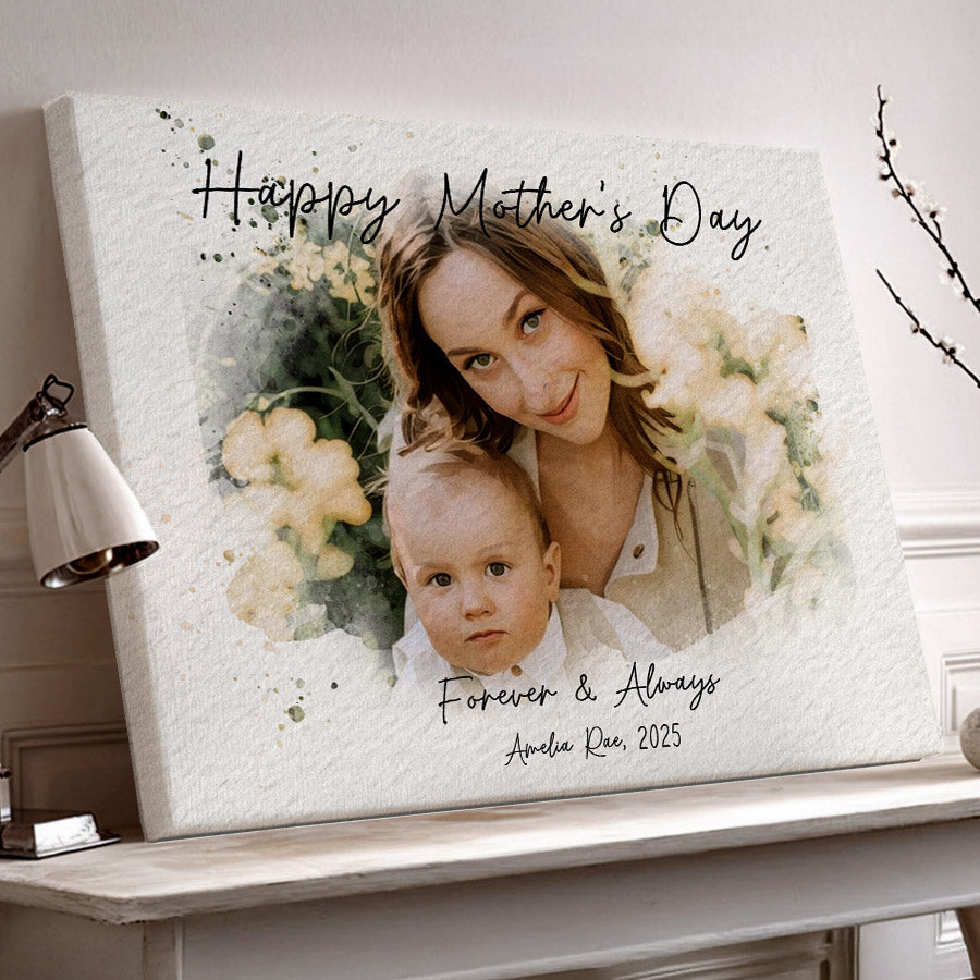 1st Mothers Day Gift | Wall Art Canvas Ready To Hang