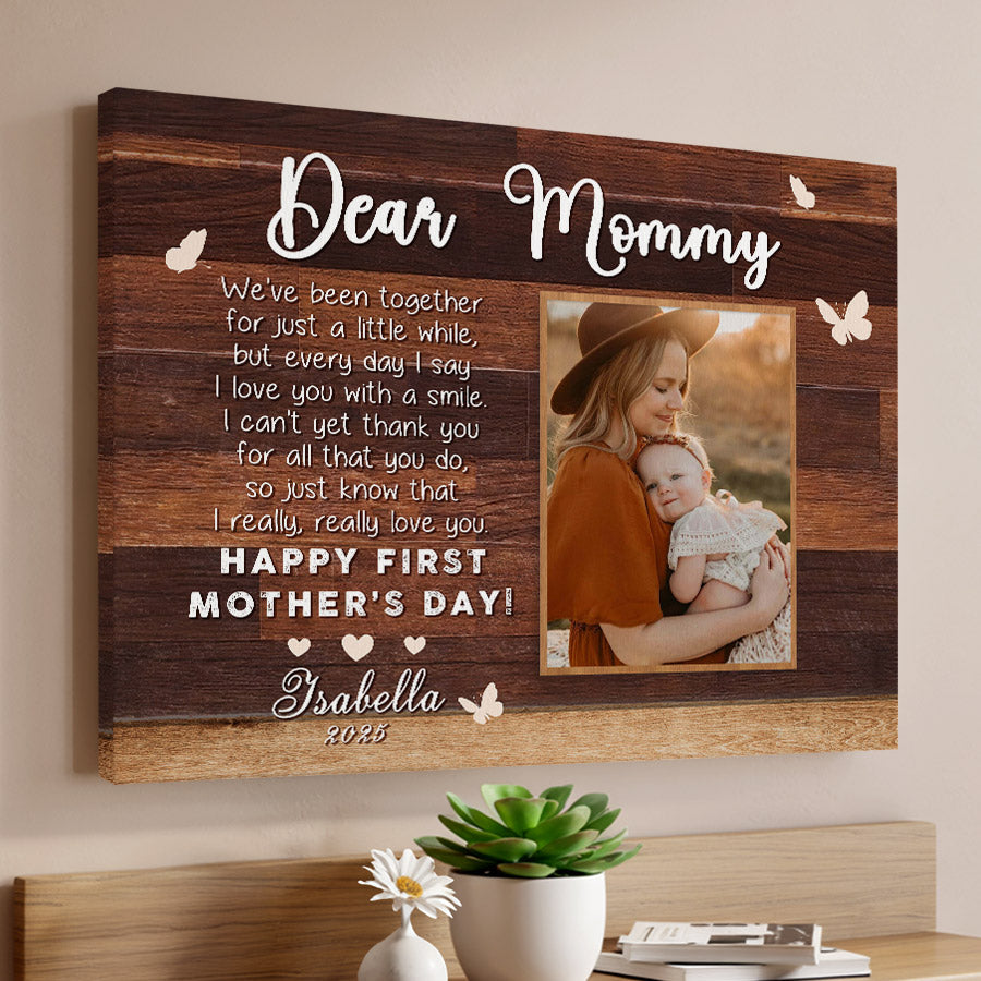 1st Mothers Day Gift | First Time Mothers Day Canvas
