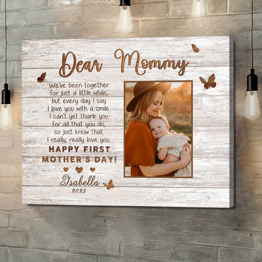 1st Mothers Day Gift | First Mothers Day Canvas | First Time Mom Mothers Day Gift