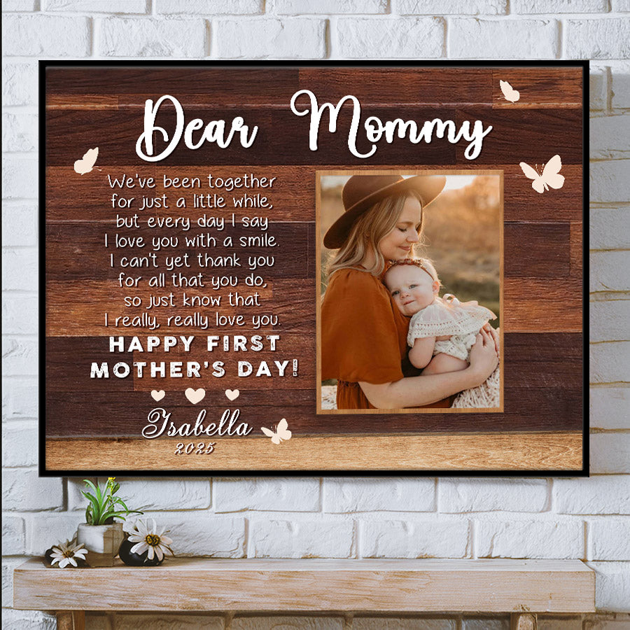 1st Mothers Day Gift | First Time Mothers Day Canvas