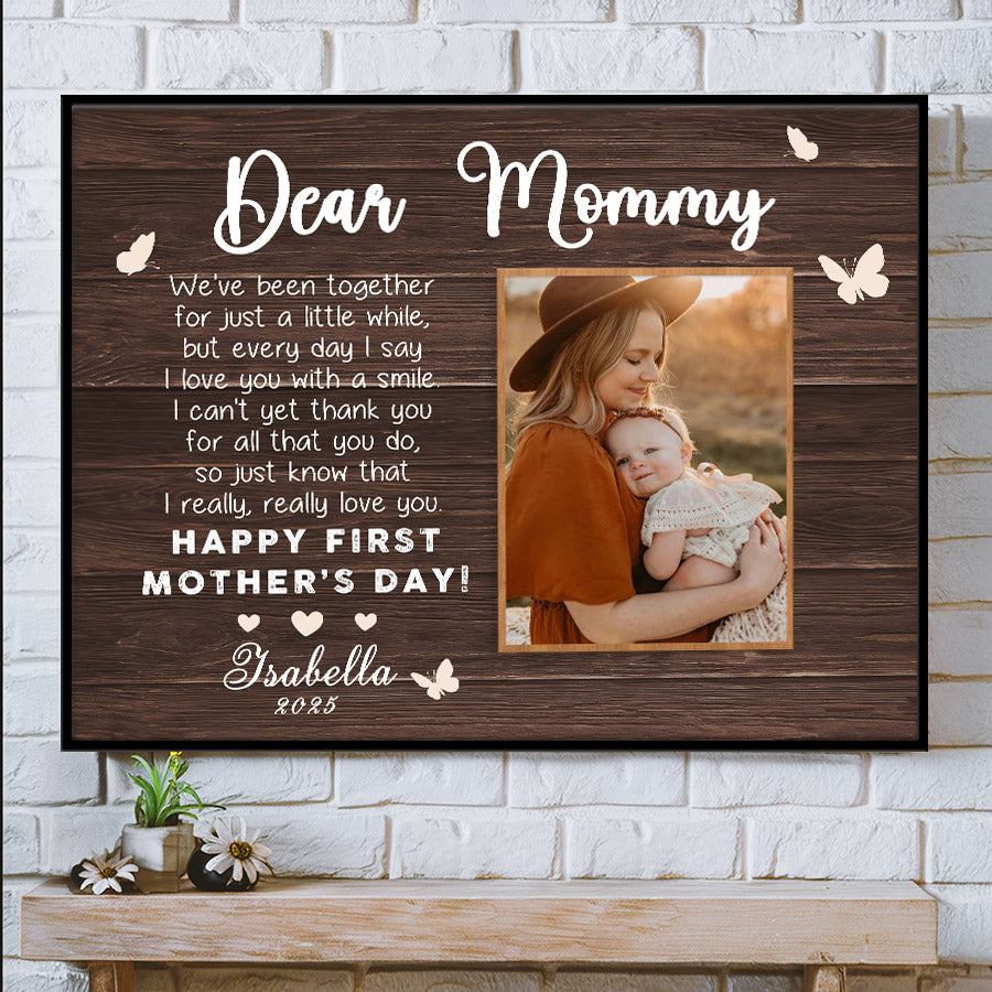 1st Mothers Day Gift | Dear Mommy Canvas