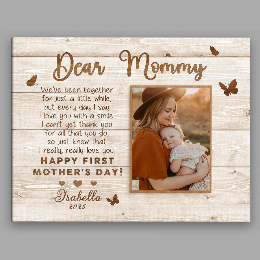 1st Time Mothers Day Gift | First Mothers Day Canvas
