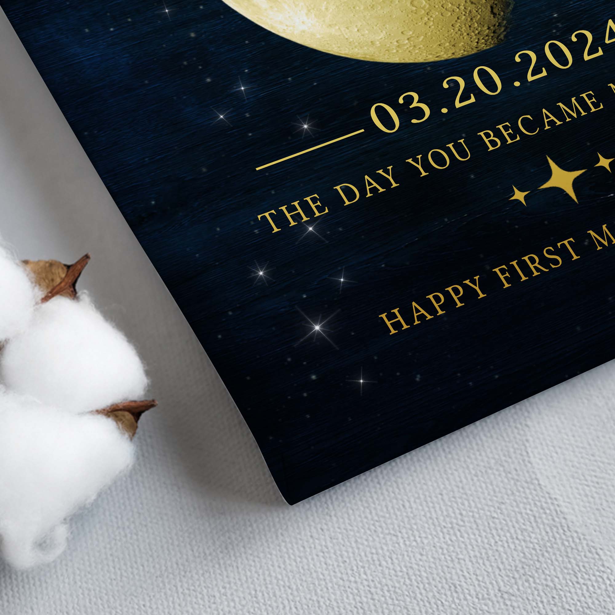 1st Mothers Day Gift | Personalized Moon Phase Canvas Mothers Day Gifts