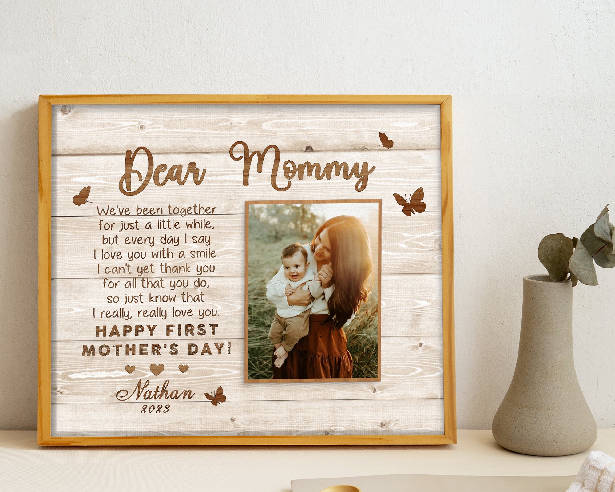 1st Mothers Day Gift | Dear Mommy Canvas Mothers Day Gift