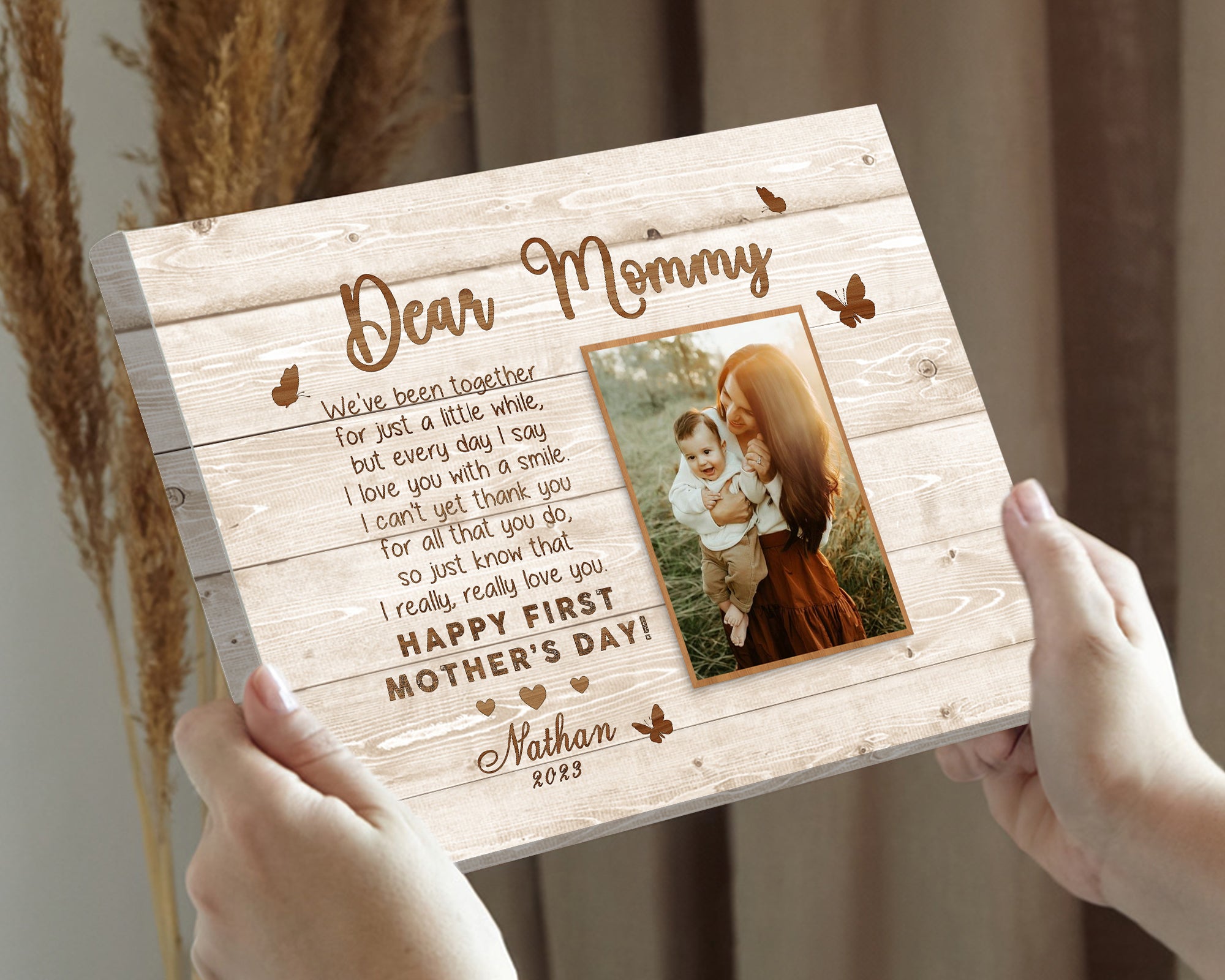 1st Mothers Day Gift | Dear Mommy Canvas Mothers Day Gift