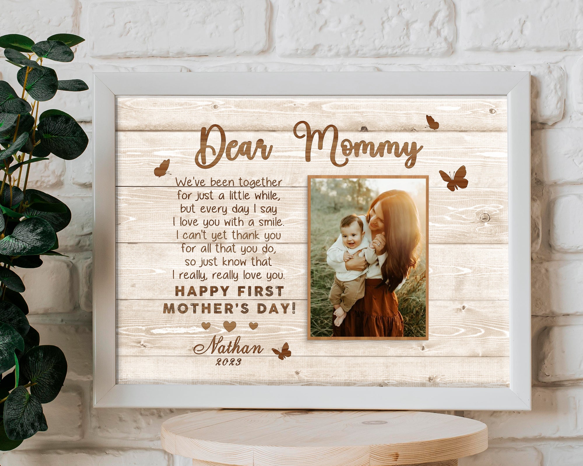 1st Mothers Day Gift | Dear Mommy Canvas Mothers Day Gift
