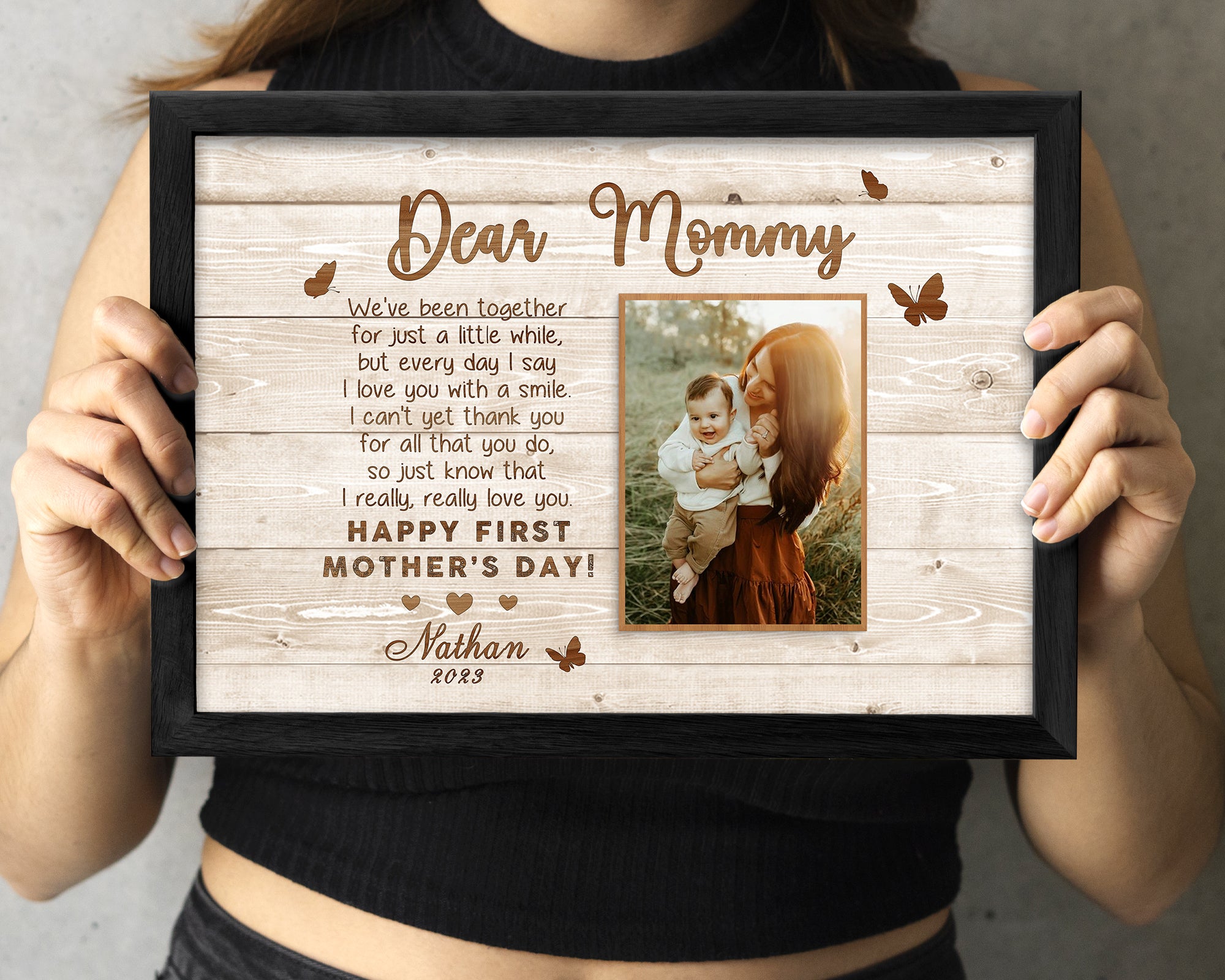 1st Mothers Day Gift | Dear Mommy Canvas Mothers Day Gift