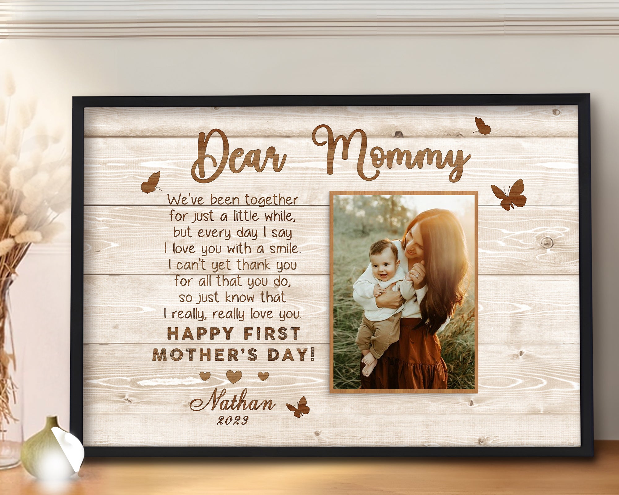 1st Mothers Day Gift | Dear Mommy Canvas Mothers Day Gift