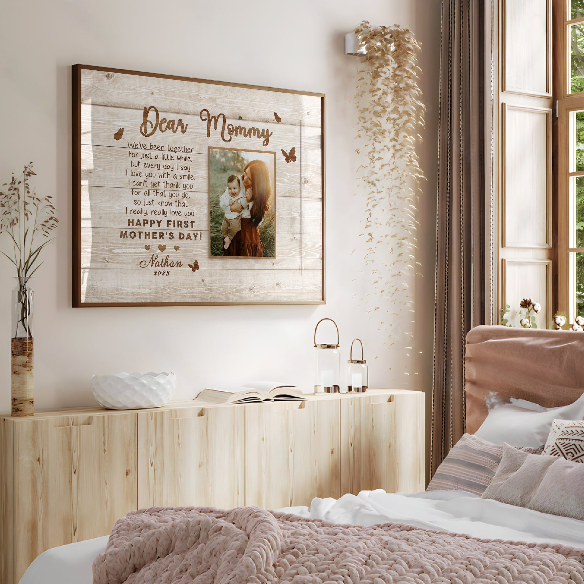 1st Mothers Day Gift | Dear Mommy Canvas Mothers Day Gift