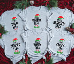 Custom Elf Family Matching Christmas Shirt