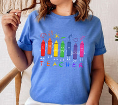 Cute Crayon Teacher Shirt, Back To School Shirt