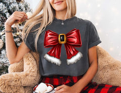 Christmas Coquette Comfort Colors Shirt, Christmas Retro Coquette Bow Shirt