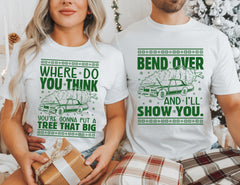 Christmas Couple Matching Shirts, Bend Over and I'll Show You