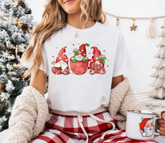 Hot Cocoa Gnomes Christmas Comfort Colors Shirt