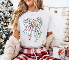 Christmas Coquette Comfort Colors Shirt, Christmas Coquette Bow Shirt