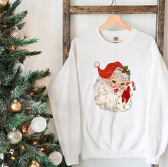 Vintage Santa Sweatshirt With Retro Style