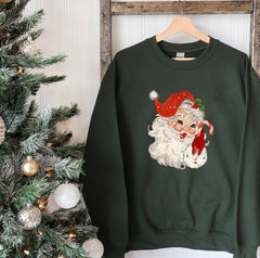 Vintage Santa Sweatshirt With Retro Style