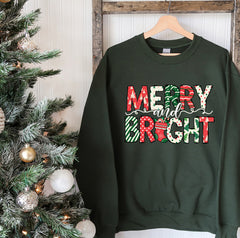 Holiday Sweatshirt | Merry And Bright Sweatshirt