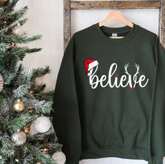 Christmas Sweatshirt For Women | Believe Sweatshirt