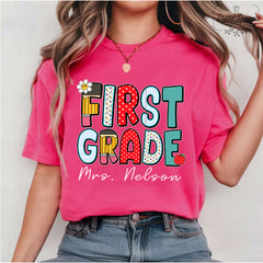 1st Grade Custom Teacher Name Shirt