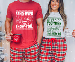 Christmas Couple Matching Shirts, Bend Over and I'll Show You