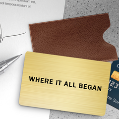Custom Wallet Insert Card | Where It All Began Wallet Insert Card