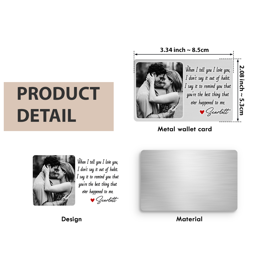 Custom Wallet Insert Card | Custom Wallet with Picture