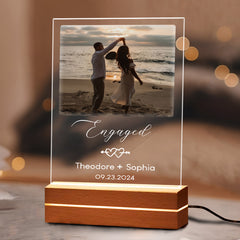 Engagement Gifts for Couples | Customized Acrylic Plaque for Engagement | 6 x 9 in