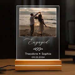 Engagement Gifts for Couples | Customized Acrylic Plaque for Engagement | 6 x 9 in