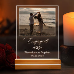 Engagement Gifts for Couples | Customized Acrylic Plaque for Engagement | 6 x 9 in