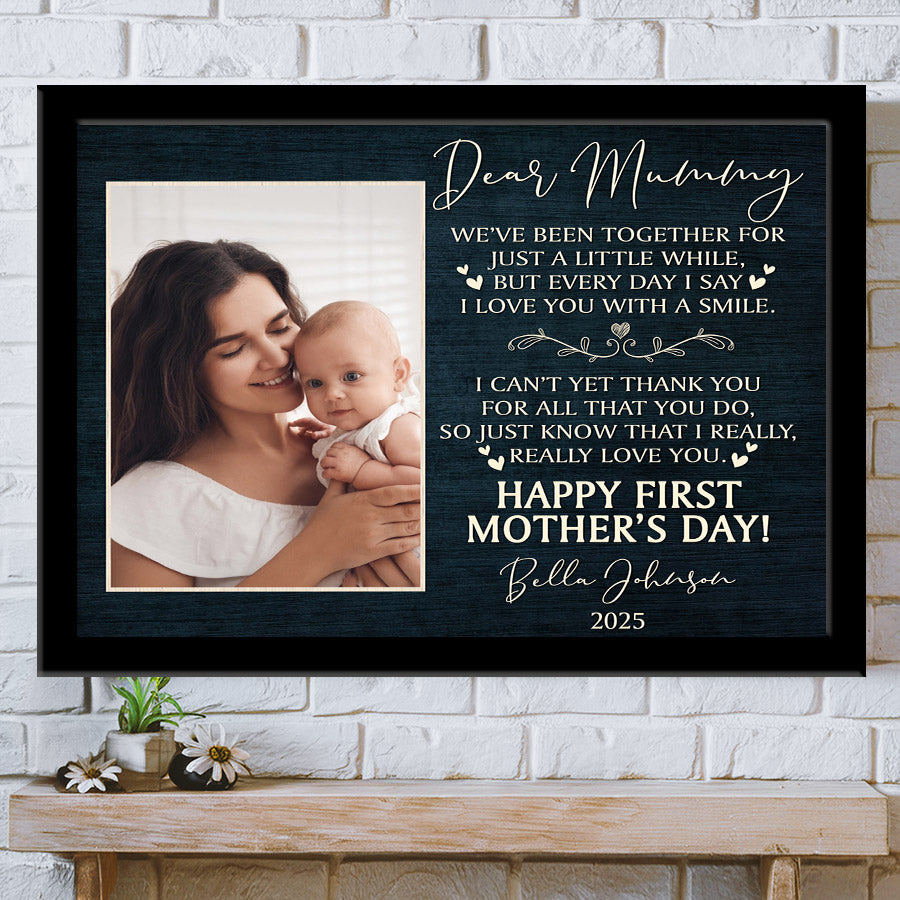 First Mother's Day Gift From Husband | 1st Mothers Day Canvas Gift