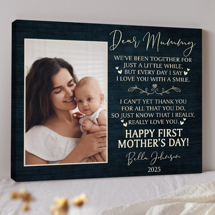 First Mother's Day Gift From Husband | 1st Mothers Day Canvas Gift