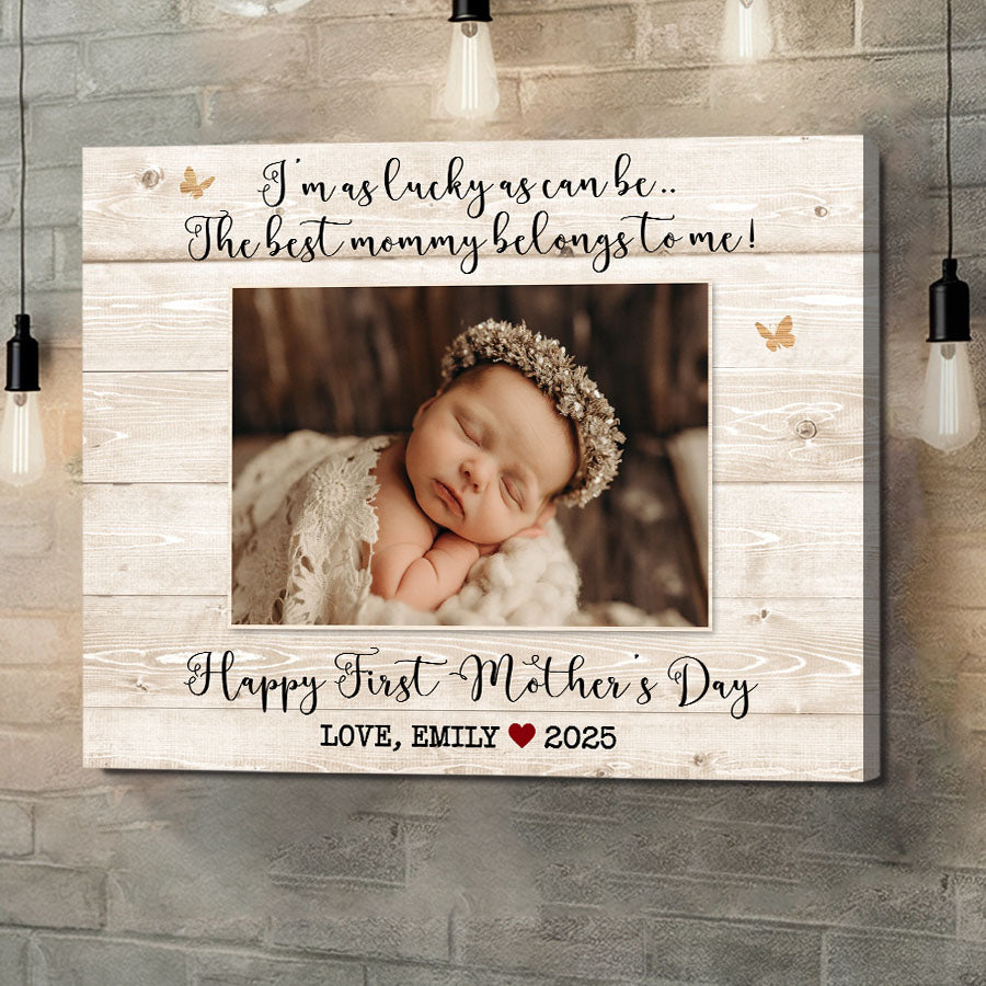 First Mother’s Day Gifts From Baby | New Mother Canvas | Dear Mommy Canvas