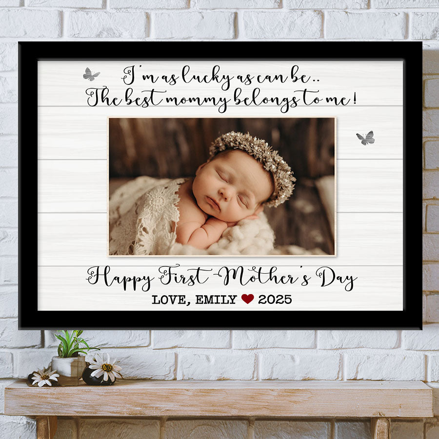 First Mother’s Day Gifts From Baby | New Mother Canvas | New Mom Photo Canvas