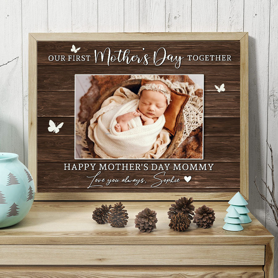First Mothers Day Gift From Baby | Our First Mothers Day Together Canvas
