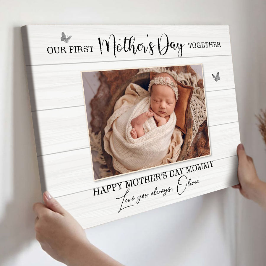 Moms First Mothers Day Gift | Our First Mothers Day Together Canvas