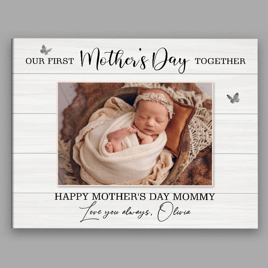 Moms First Mothers Day Gift | Our First Mothers Day Together Canvas
