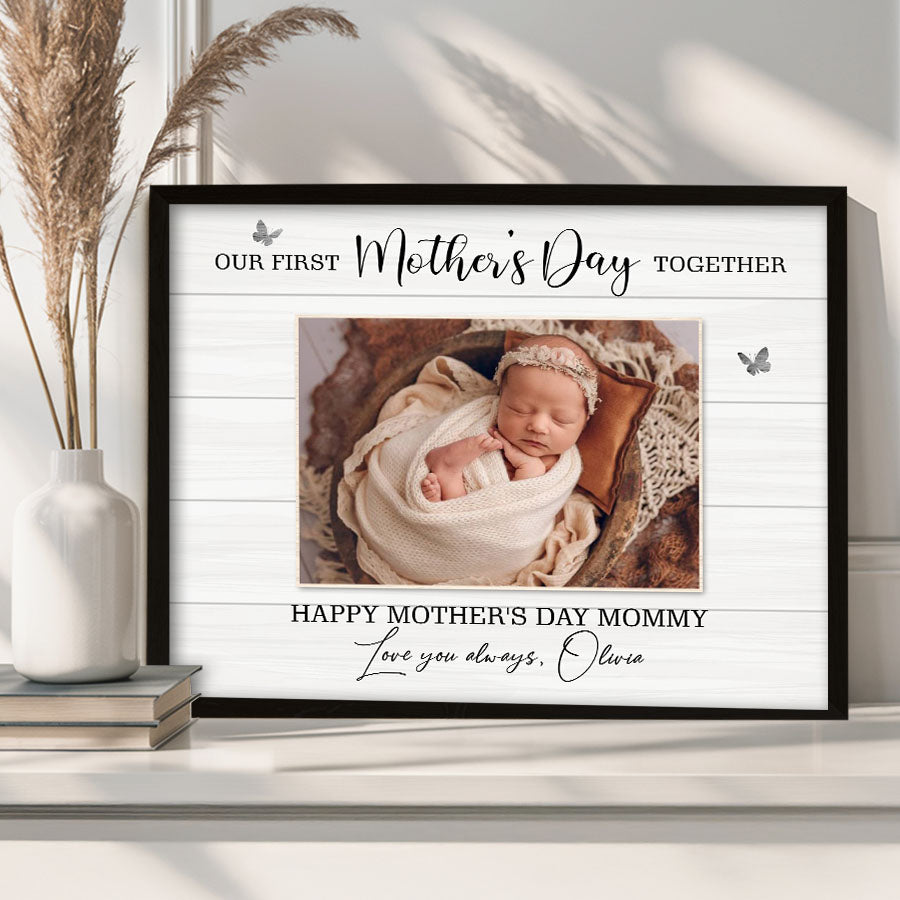 Moms First Mothers Day Gift | Our First Mothers Day Together Canvas