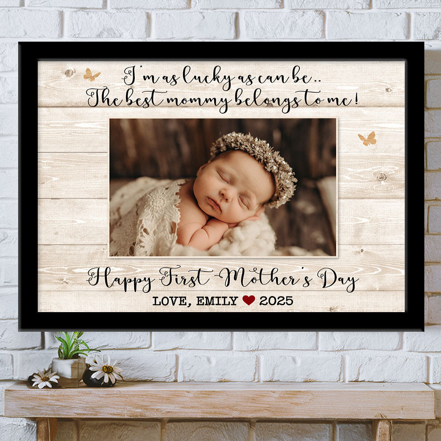 First Mothers Day Gift From Baby | Mommys First Mothers Day Canvas