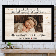 First Mothers Day Gift From Baby | Mommys First Mothers Day Canvas