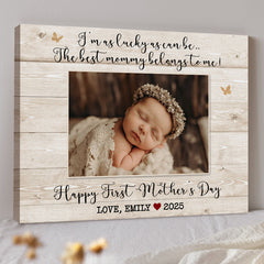 First Mothers Day Gift From Baby | Mommys First Mothers Day Canvas