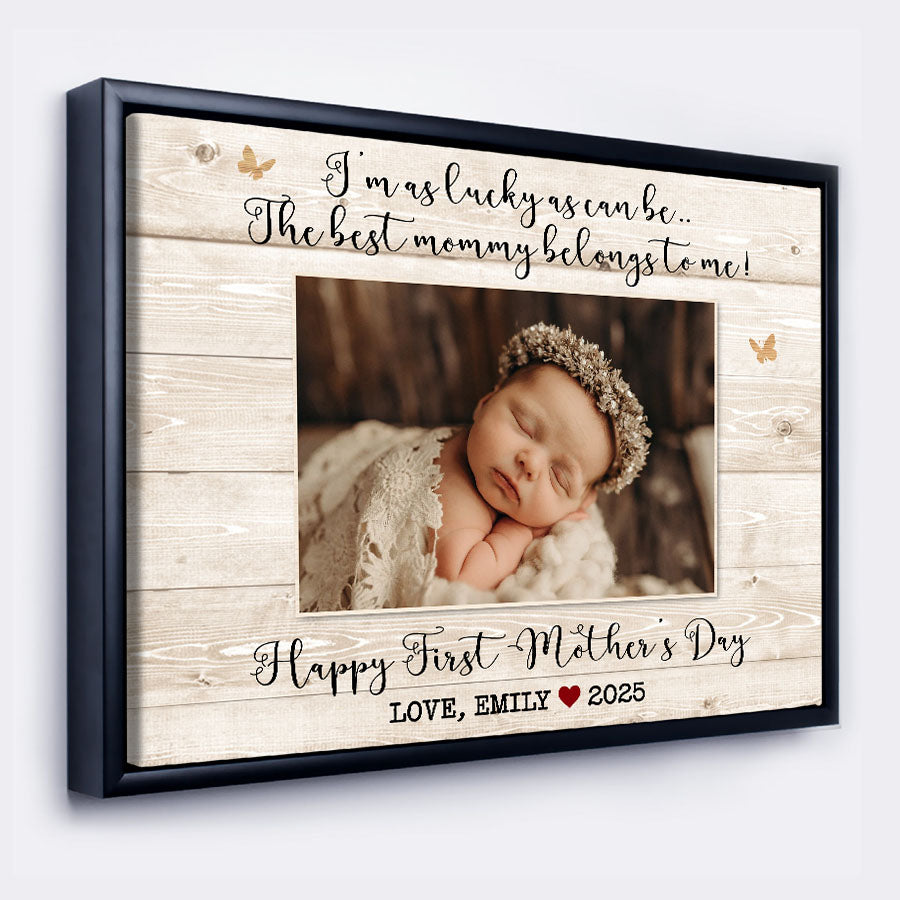 First Mothers Day Gift From Baby | New Mom Canvas | Dear Mommy Canvas