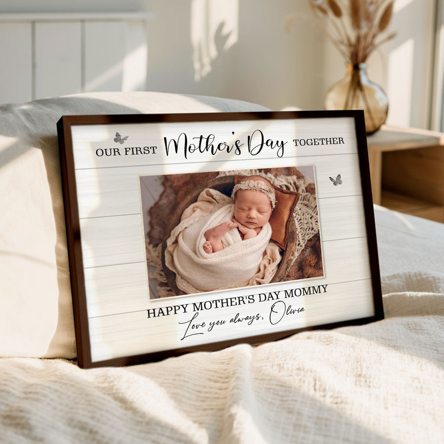 Moms First Mothers Day Gift | Our First Mothers Day Together Canvas